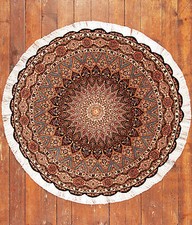 Orientteppich Echter Handgeknüpft 3151 (150 x 150)cm NEU Rund  *  Perserteppich 