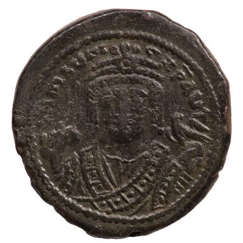 Byzantinische follis münze - byzantinische,