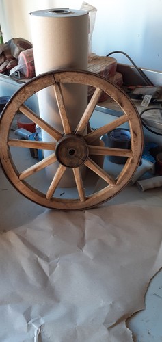 Altes wagenrad bollerwagen - wagenrad, ca