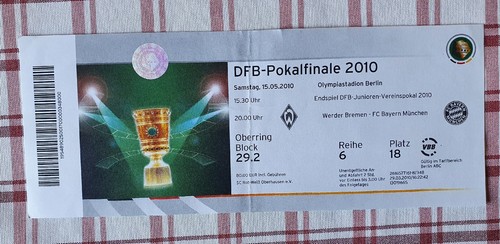 Ticket dfb pokalfinale - dfb, 2010