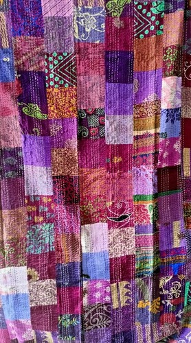 Vintage seide patchwork kantha - vintage,