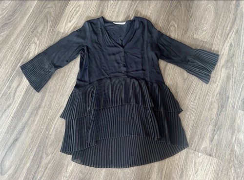 Bluse minikleid tunika plissee - minikleid,