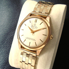 Schweizer SANDOZ 751 Armbanduhr vergoldet tadellos 60er Handaufzug Herrenuhr