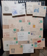 DDR zwanzig Ganzsachen u Privat-Ganzsachen unterschiedl. teilweise Sonderstempel