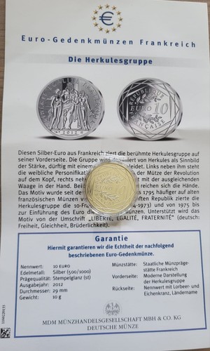 Euro gedenk frankreich st - 10,