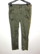 KHUJO Damen Skinny Hose Modell: Athina Grün(Olive) W32