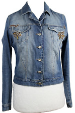One Touch Jacke Jeansjacke mit Strasen Damen Gr.38 guter Zustand