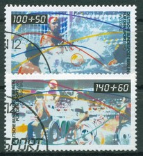 Berlin 1990 Sporthilfe Wasserball Rollstuhl-Basketball 864/65 gestempelt