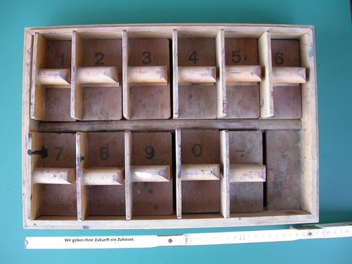 Setzkasten aus holz - aus, mit