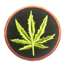 Aufnäher bügelbild weed - bügelbild,