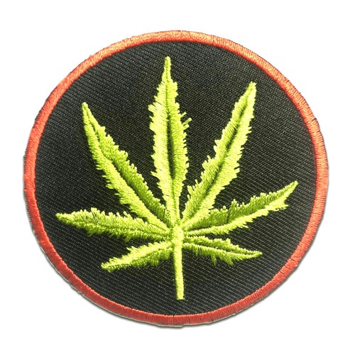 Aufnäher bügelbild weed - bügelbild,