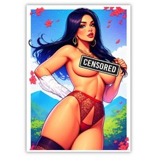Pin Up Girl A4 Sexy Kunstdruck