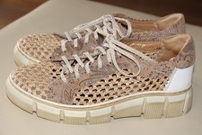 Maciejka Sneakers geflochten und luftig Schuhe Leder Gr. 39 Wie Neu Ausgefallen