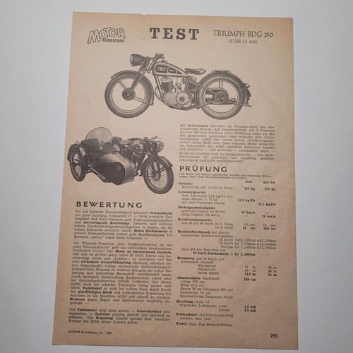 Triumph bdg 250 - bdg,
