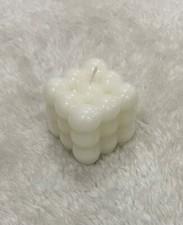 Bubble Candle Made of Natural Soy wax White Vegan Home Decoration (Handmade)