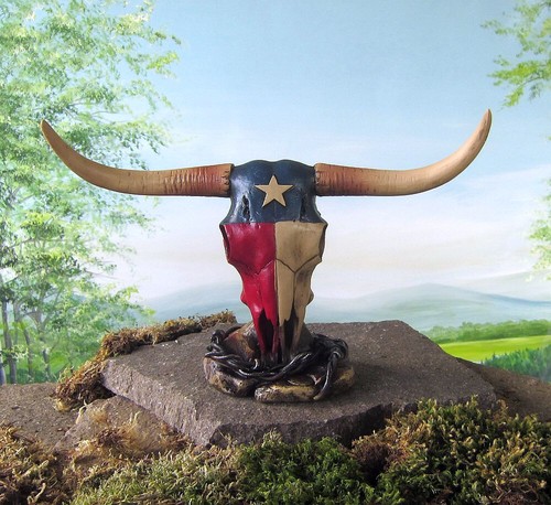 Stehender bullenschädel usa - bullenschädel,