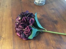 1 Hortensie Blütenzweig Künstliche Kunst Seiden Blumen Strauß Pflanzen Deko