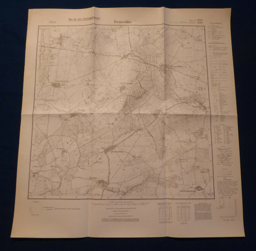 Landkarte meßtischblatt 3039 - landkarte,