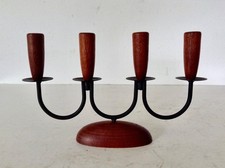 Dänemark Kerzenhalter 4-flammig Advent Kerzenständer Teak 60s 50s Luthje Design