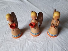 3 Engel mit Kerzenhalter Karl Max Dittmann 8,5cm vermutlich 70er für Bastler