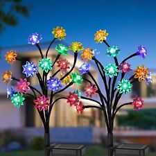 2x LED Solarleuchte Blumen