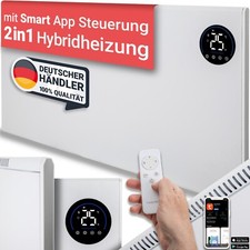 Heidenfeld Infrarotheizung HF-HP150 Hybrid Konvektor Heizung App Steuerung 1000W