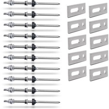 Stockschrauben Solar M10 Edelstahl Adapterplatten 10xSet Photovoltaik