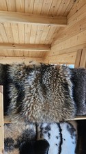 Marderhundkissen Marderhundfell Tanuki Enok Kissen weich Kürschner Handwerk