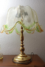 Vintage Lampe Tulip Murano-Glas?Acrylglas ? 70er Jahre? Lampenfuss aus Messing ?