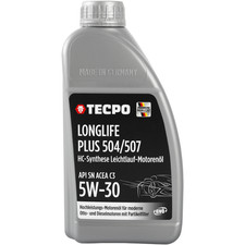 1L TECPO 5W-30 LONGLIFE PLUS MOTORÖL 504.00 507.00 229.31 229.51 LL-04 C30 5W30