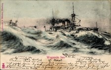 Ak Deutsches Kriegsschiff