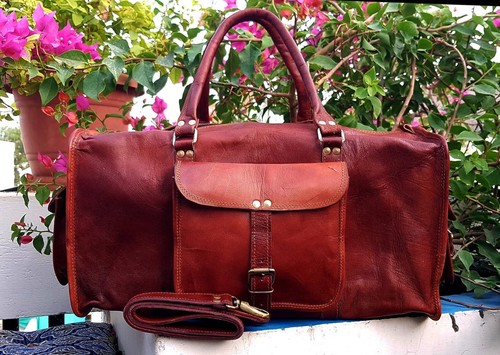 Leder vintage gepäck - leder,
