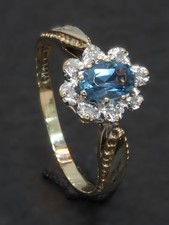Cluster-Ring 9 Karat Gelbgold