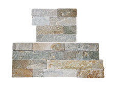 Restposten 13qm Verblendriemchen Grau-Beige-Gelb, Quarzit