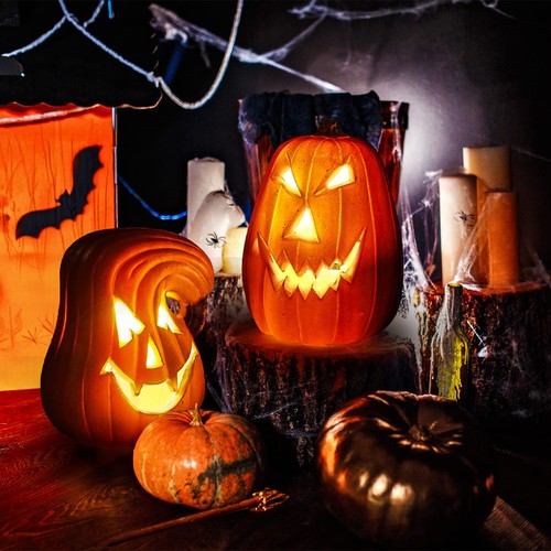 Halloween deko kürbis led - deko,