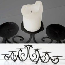 7 flammig Kandelaber Schmiede Eisen 2 Kg Kerzenständer Kerzenbogen Stumpenkerzen