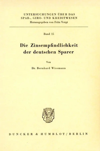 Die zinsempfindlichkeit der - die,