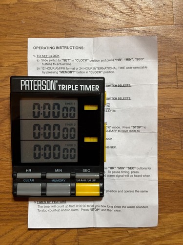 Paterson triple timer - paterson,