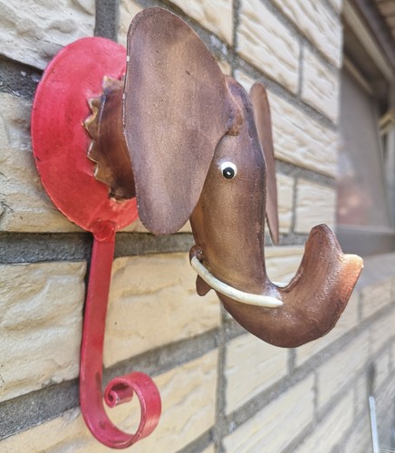 Metall haken elefant vintage - haken,