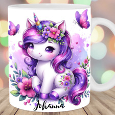Personalisierte Einhorn-Tasse – Zauberhaftes Design in Lila mit Namen