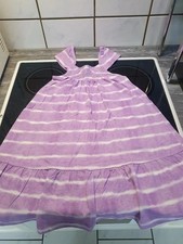 Flieder/weiß gestreiftes