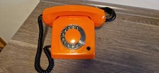 DDR Telefon ALPHA mit Wählscheibe Orange Baujahr 1982 sehr Dekorativ