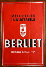 franz. Prospekt 1937 BERLIET Modell Typen Lkw Bus Lieferwagen camions brochure