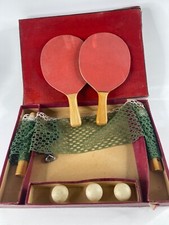 Tischtennis Set Schläger Netz Bälle Vintage