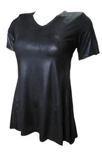 Tunika Kleid Lederoptik