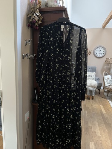 Kleid chiffon s - gr.s, schwarz