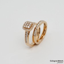 Ring Memoirering Doppelring mit 1,02ct TW-si Brillant in 585/14K Rosegold Gr. 53