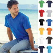 Herren V-Neck T-Shirt Fruit of the loom Valueweight Mann V-Ausschnitt Value 