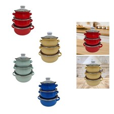 3x Emaille Kochtöpfe Kochtopf