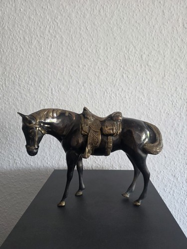Bronze messing pferdefigur mit - pferdefigur,